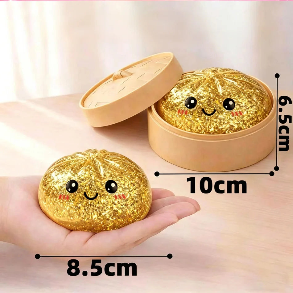 Discover the Fun with Colorful Glitter Dumpling Squishies - 6 Stylish Designs for Ultimate Stress Relief!