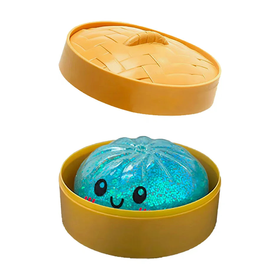 Discover the Fun with Colorful Glitter Dumpling Squishies - 6 Stylish Designs for Ultimate Stress Relief!