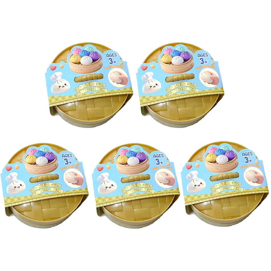 Discover the Fun with Colorful Glitter Dumpling Squishies - 6 Stylish Designs for Ultimate Stress Relief!
