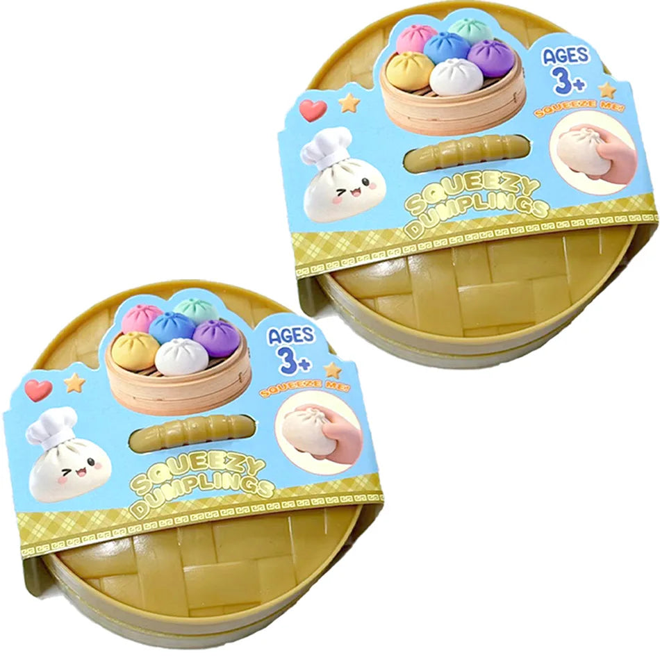 Discover the Fun with Colorful Glitter Dumpling Squishies - 6 Stylish Designs for Ultimate Stress Relief!