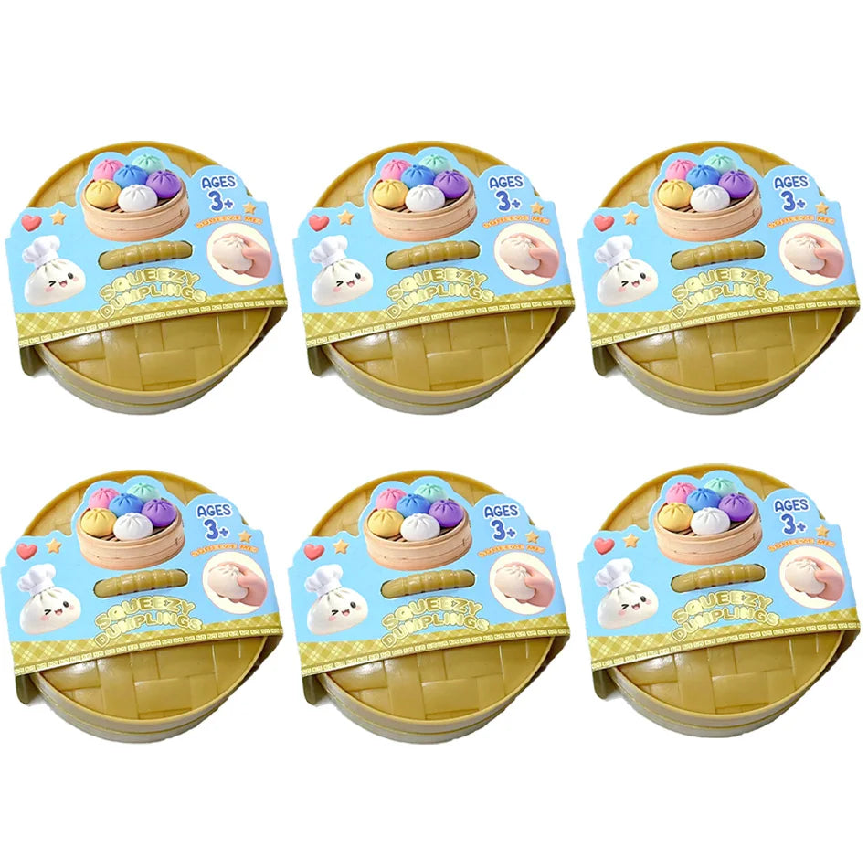 Discover the Fun with Colorful Glitter Dumpling Squishies - 6 Stylish Designs for Ultimate Stress Relief!