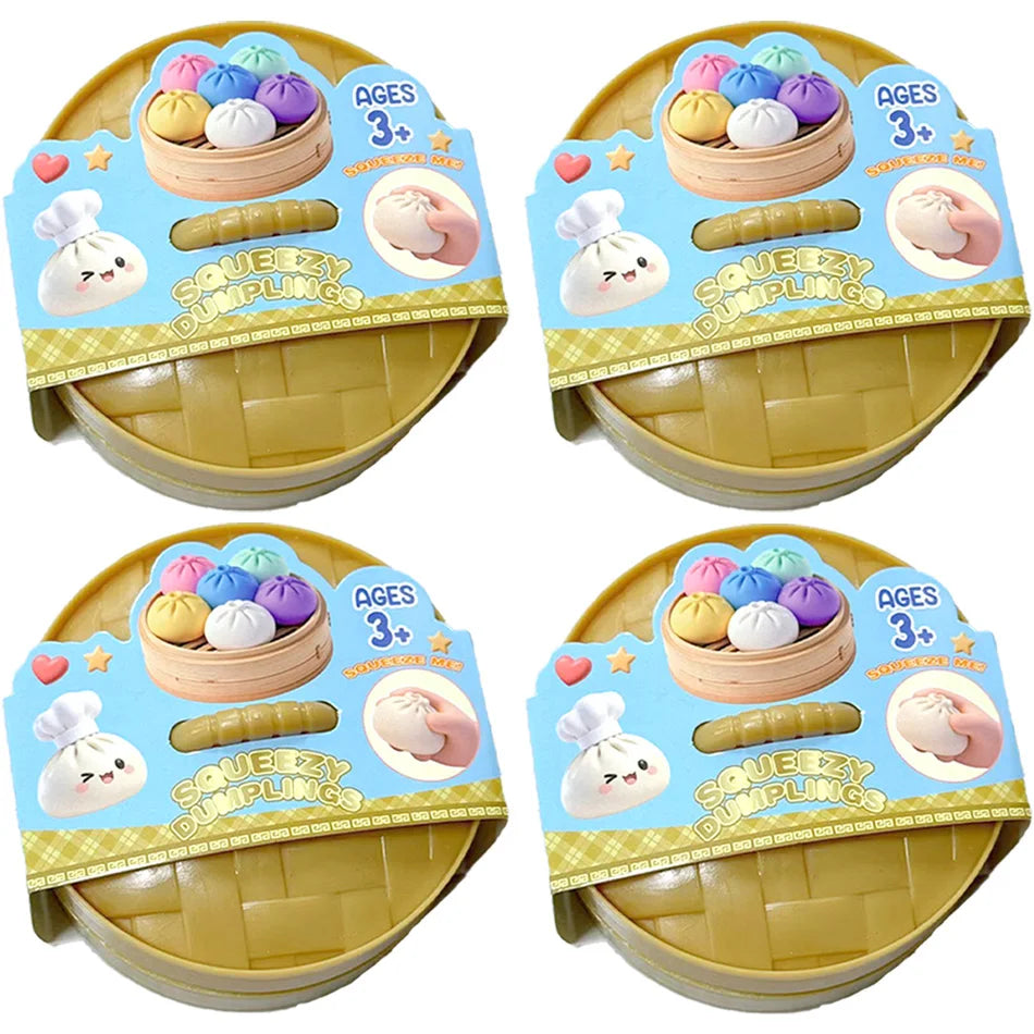 Discover the Fun with Colorful Glitter Dumpling Squishies - 6 Stylish Designs for Ultimate Stress Relief!