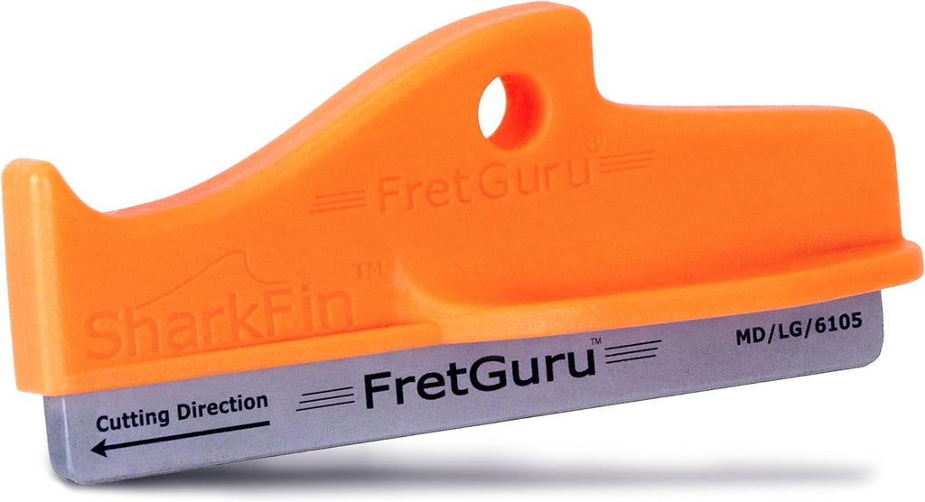 Unlock Precision Fret Crowning with the Sharkfin Guitar Fret Crowning File - Ergonomic Design & D.I.A. Geometry for Perfectly Shaped Frets in MD/LG/XL Sizes