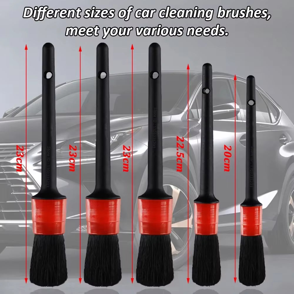 ZOPOSON Professional Car Cleaning Kit - Scrubber Drill Detailing Brush Set with Air Conditioner Vent Tools and Polishing Towels