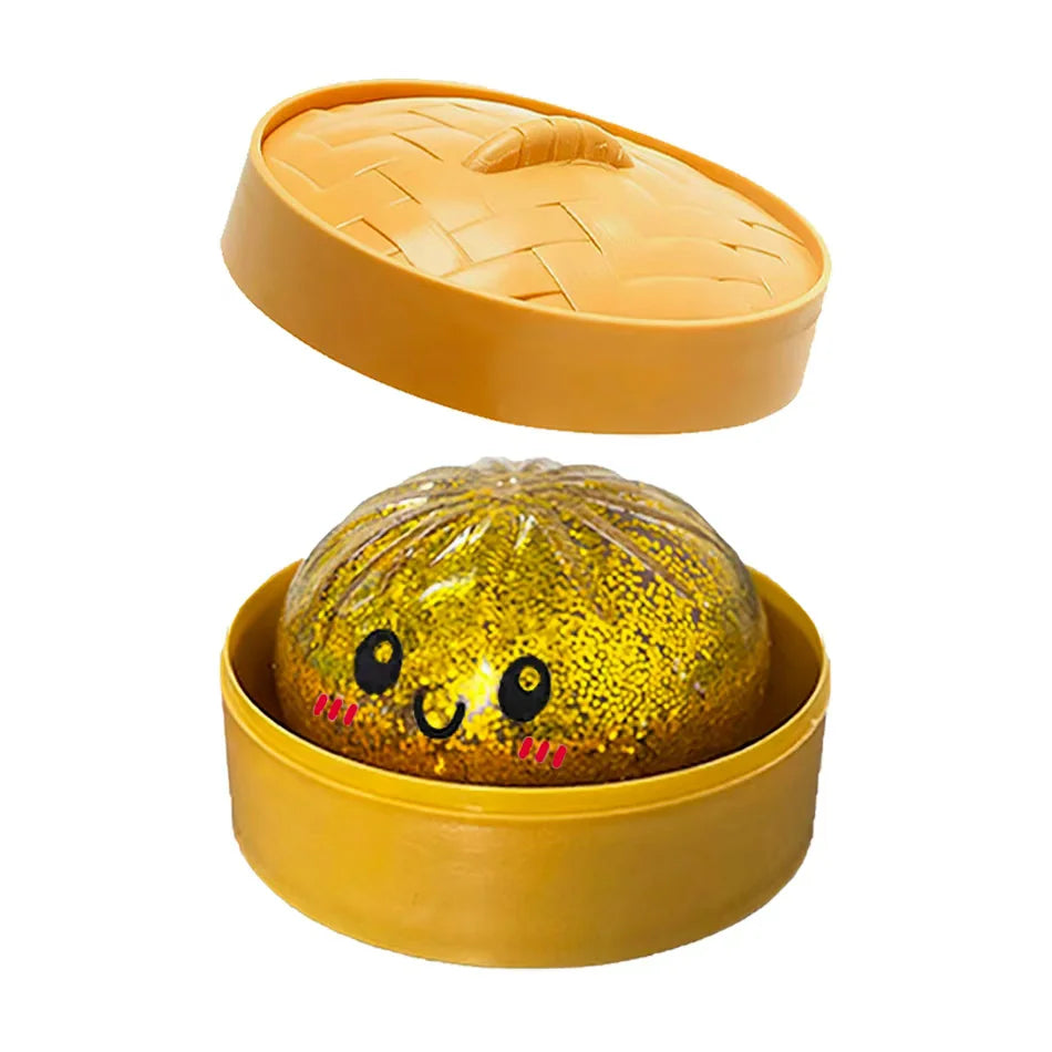 Discover the Fun with Colorful Glitter Dumpling Squishies - 6 Stylish Designs for Ultimate Stress Relief!