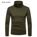 Upgrade Your Autumn Style with Our Men's Slim Fit Turtleneck Sweater - Perfectly Cozy Long Sleeve Pullover for Chilly Days