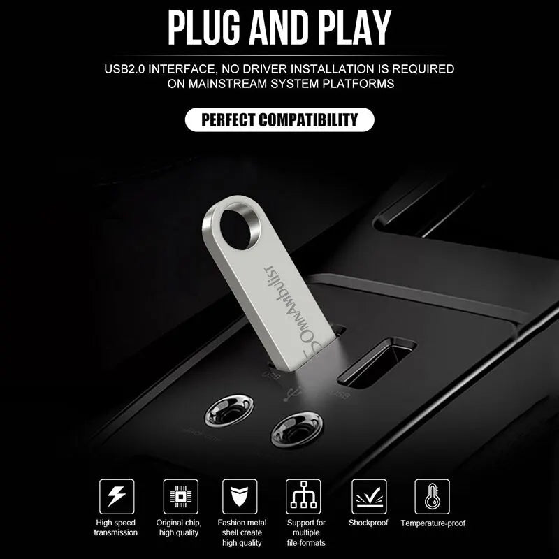 Ultra-Fast USB 2.0 Pen Drive - Choose Your Perfect Storage from 4GB to 128GB for PC and Mobile!